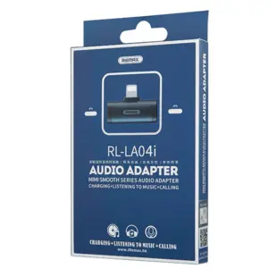 Remax SMOTH Series Audio Adapter Converter from Lightning to 2x Lightning Black