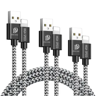 Dux Ducis K-ONE USB - Lightning Kabel Sort (0.25 m, 1 m, 2 m)