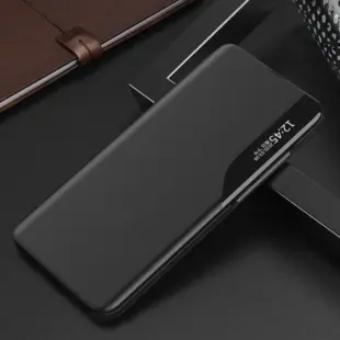 Eco Leather View Case med Kickstand til Huawei P40 Sort