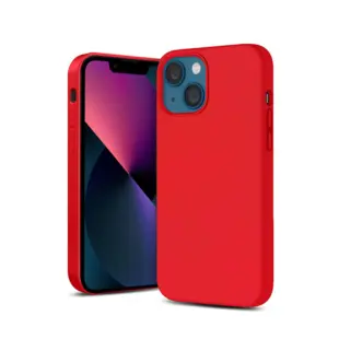 Hard Silicon Cover for iPhone 13 Red
