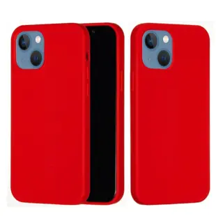 Hard Silicon Cover for iPhone 13 Mini Red