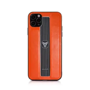 Fasion Case TPU/PU Leather for iPhone 12 Orange