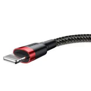 Baseus Cafule Nylon USB - Lightning Kabel 3m Sort/Rød