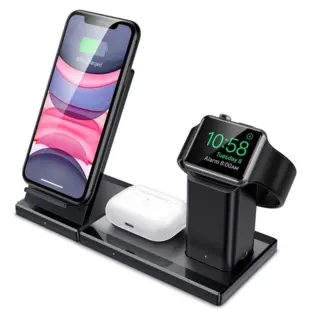 ESR wireless 3 in 1 Charger station for smartphone / Apple Watch / Apple Airpods Black