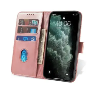 Magnet Case elegant bookcase type case with kickstand for Apple iPhone 11 Pink