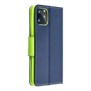 Fancy Book Cover til iPhone 13 Pro Navy / Lime