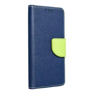 Fancy Book Cover til iPhone 13 Navy / Lime