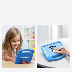 Dux Ducis Panda kids tablet case for iPad 9.7'' 2018 / iPad 9.7'' 2017 with pen holder Blue