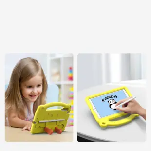 Dux Ducis Panda børne cover til iPad 9.7'' 2018 / iPad 9.7'' 2017 med pen holder Gul