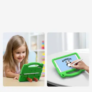 Dux Ducis Panda kids tablet case for iPad 9.7'' 2018 / iPad 9.7'' 2017 with pen holder Green