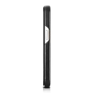 iCarer Curved Edge ægte læder flip cover til iPhone 13 Pro Sort