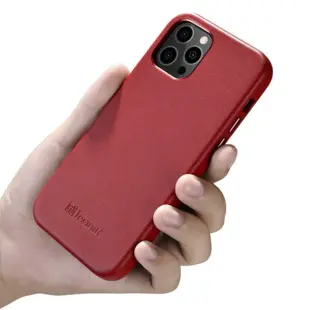 iCarer læder cover til iPhone 12 / iPhone 12 Pro rød (MagSafe kompatibel)