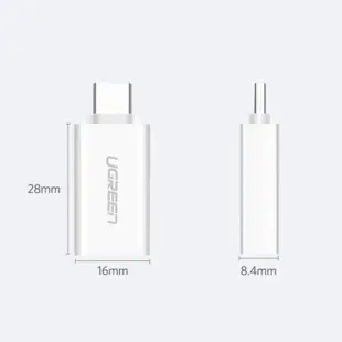 Ugreen USB to USB Type C 3.0 OTG Adapter White