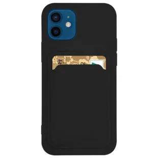 Silicone Case with card holder for iPhone X/XS Black