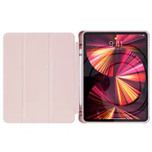 Tri-fold Smart Cover m. pen holder til iPad Air 4/5 (2020)(2022) Pink Bulk