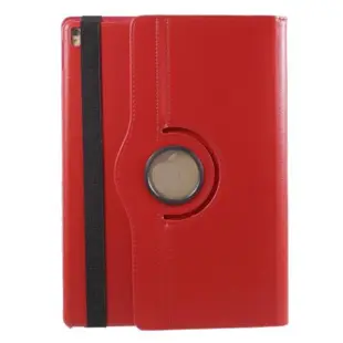 iPad Air/Pro 10.5 and iPad 10.2 Litchi Grain Leather Cover with 360 Degree Rotary Stand - Red