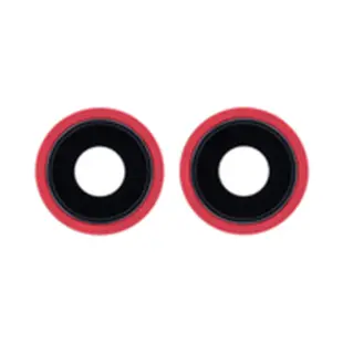 iPhone 13/13 Mini bagkamera linser med ramme - rød