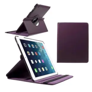360 Degree Rotating Leather Case for iPad Air/Air 2/2017/2018 - Purple