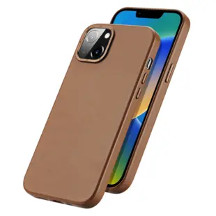 Dux Ducis Grit Leather case for iPhone 14 Brown (MagSafe Compatible)