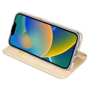 DUX DUCIS Skin Pro Flip Case for iPhone 14 Plus Gold