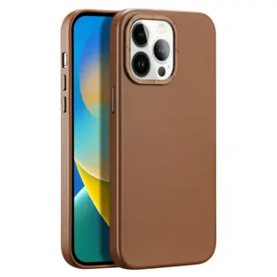 Dux Ducis Grit Leather case for iPhone 14 Pro Max Brown (MagSafe Compatible)