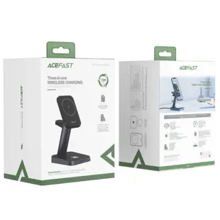 Acefast 3in1 Qi 15W Trådløs oplader til Phone / AirPods / Apple Watch (med MagSafe)