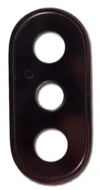 iPhone X bagkamera glas med ramme - sort