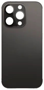 Bagglas til iPhone 14 Pro i Space Black uden logo (Big Hole)