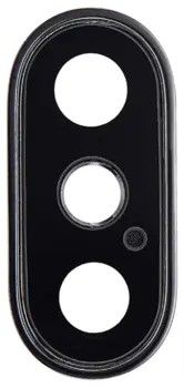 iPhone XS / XS Max bagkamera glas med ramme - sort