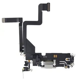 iPhone 14 Pro Charging Port Flex Cable - Silver