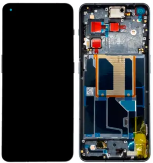 OnePlus 11 5G skærm med ramme  - sort (original)
