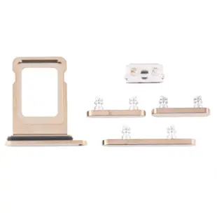 SIM Single Card Tray + Side Buttons (Power / Volumen) for iPhone 12 Pro/12 Pro Max Gold