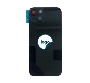 iPhone 14 bagglas med kameralinse + metalplade + Trådløs oplader flex + Magsafe magnet + Flashlight flex - OEM (Diagnosticerbart) (Midnight)