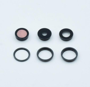 iPhone 15 Pro bagkamera linser med ramme - Black Titanium