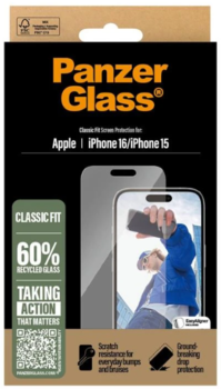 PanzerGlass iPhone 16 / 15 - Classic Fit