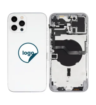 iPhone 12 Pro Max bagcover med small parts - Pull A (sølv)