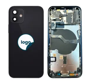 iPhone 12 bagcover med small parts - OEM (sort)