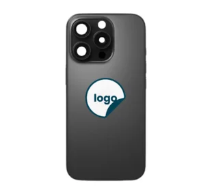 iPhone 16 Pro bagglas med kameralinse+metalplade+Trådløs oplader flex+Magsafe magnet+Flashlight flex - OEM (Diagnosticerbart) (Black Titanium)