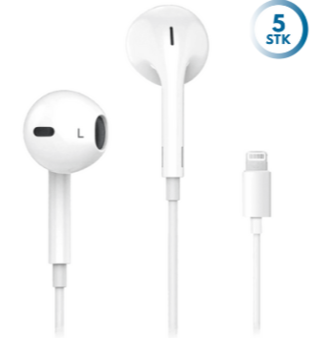 Apple EarPods with Lightning Connector - Pull Grade-New (Bulk) (5 stk)