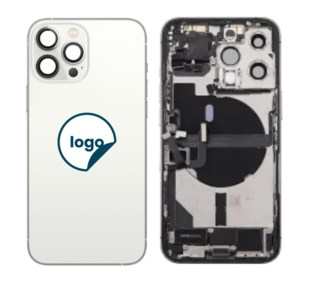 Back Housing incl. Charging Port and Small Parts for iPhone 13 Pro - Pull A (Silver)
