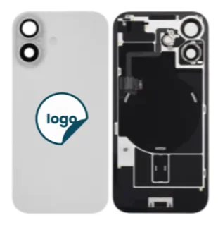 iPhone 17 bagglas med kameralinse + metalplade + Trådløs oplader flex + Magsafe magnet + Flashlight flex - Pull A (hvid)