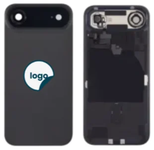 iPhone 17 Air bagglas med kameralinse + metalplade + Trådløs oplader flex + Magsafe magnet + Flashlight flex - Pull A (Space Black)