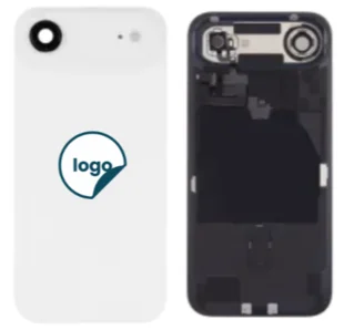 iPhone 17 Air bagglas med kameralinse + metalplade + Trådløs oplader flex + Magsafe magnet + Flashlight flex - Pull A (Cloud White)