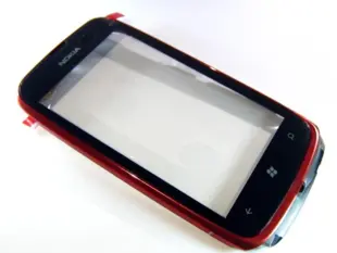 Nokia Lumia 610 Original Frontcover + touchscreen Magenta