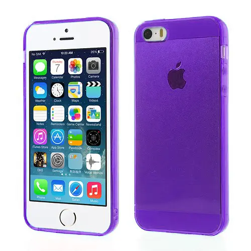 Transparent TPU Case iPhone / 5s / 5 Clear Purple | Mobile Parts