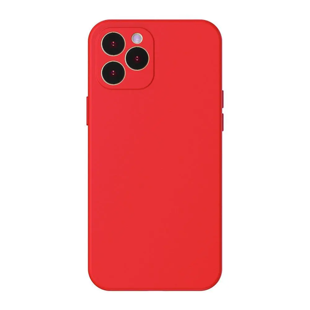 Baseus Liquid Silica Gel Case For Iphone 12 Pro Max Red Mobile Parts