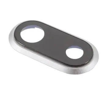 iPhone 8 Plus bagkamera linse med ramme - sølv