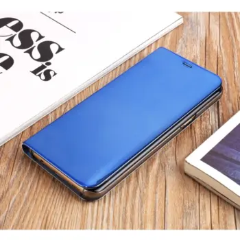 Plated Mirror Surface View Case for Samsung Galaxy S8+ Blue