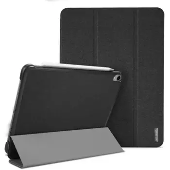 DUX DUCIS Domo Series Cloth Texture Tri-fold Stand PU Leather Smart Case for iPad Pro 11-inch (2018) - Black