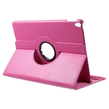 iPad Pro 10.5-inch (2017) Litchi Grain Leather Cover with 360 Degree Rotary Stand - Rose
